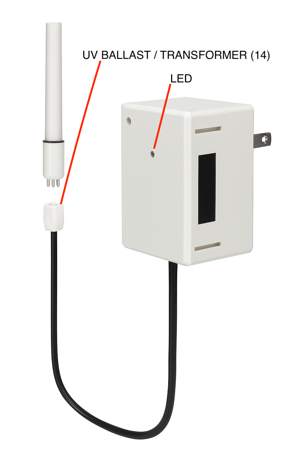 CT - 500 Transformer - QMP605T UV Plug Adapter Electrical Ballast Input 220v/Output 110V (QMP605T/QR - 1384 - QR - 1377) - Pure n Natural Systems
