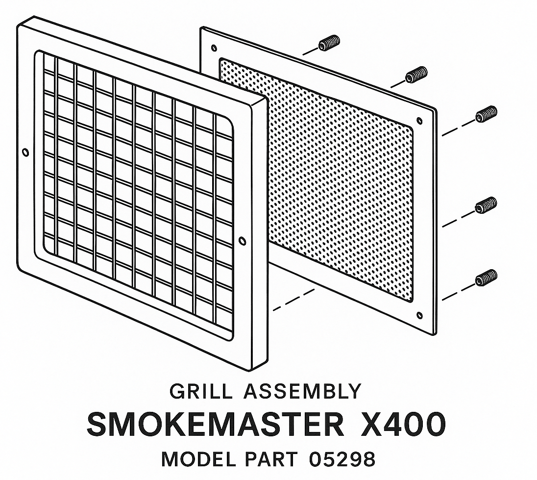 Grill Assembly for SmokeMaster X400 model | Part 05298 - Pure n Natural Systems