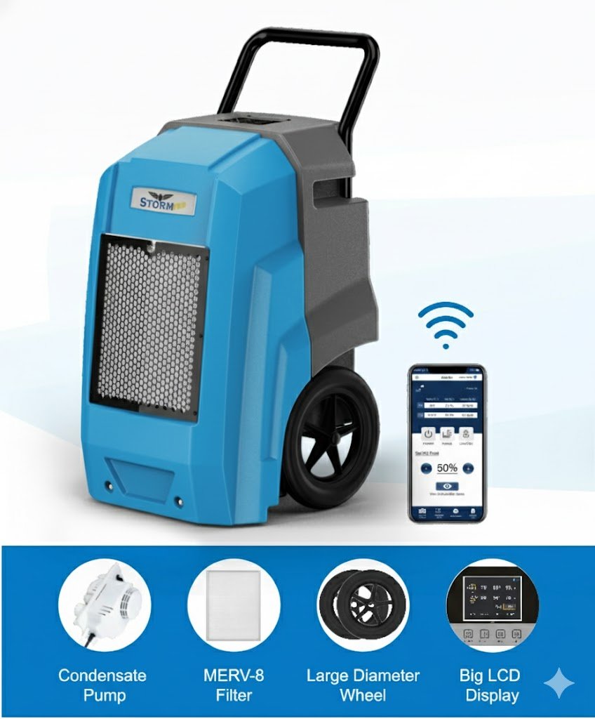 Storm PRO SMART 85 Pint Portable Restoration Dehumidifier - Pure n Natural Systems