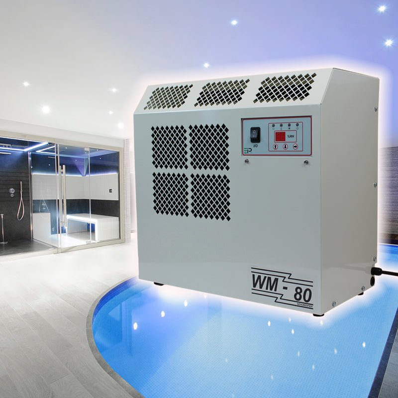 Ebac WM80 - D Compact Wall Mountable Dehumidifier Removes 62 Pints per Day - Pure n Natural Systems