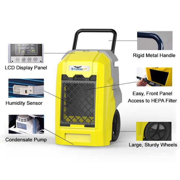 Storm PRO | SMART 85 Pint Portable Restoration Dehumidifier - Pure n Natural Systems