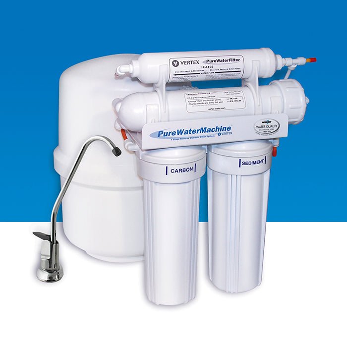 Vertex PT - 504 | 50 GPD 4 - Stage Certified RO Water System with Optional UV - Pure n Natural Systems