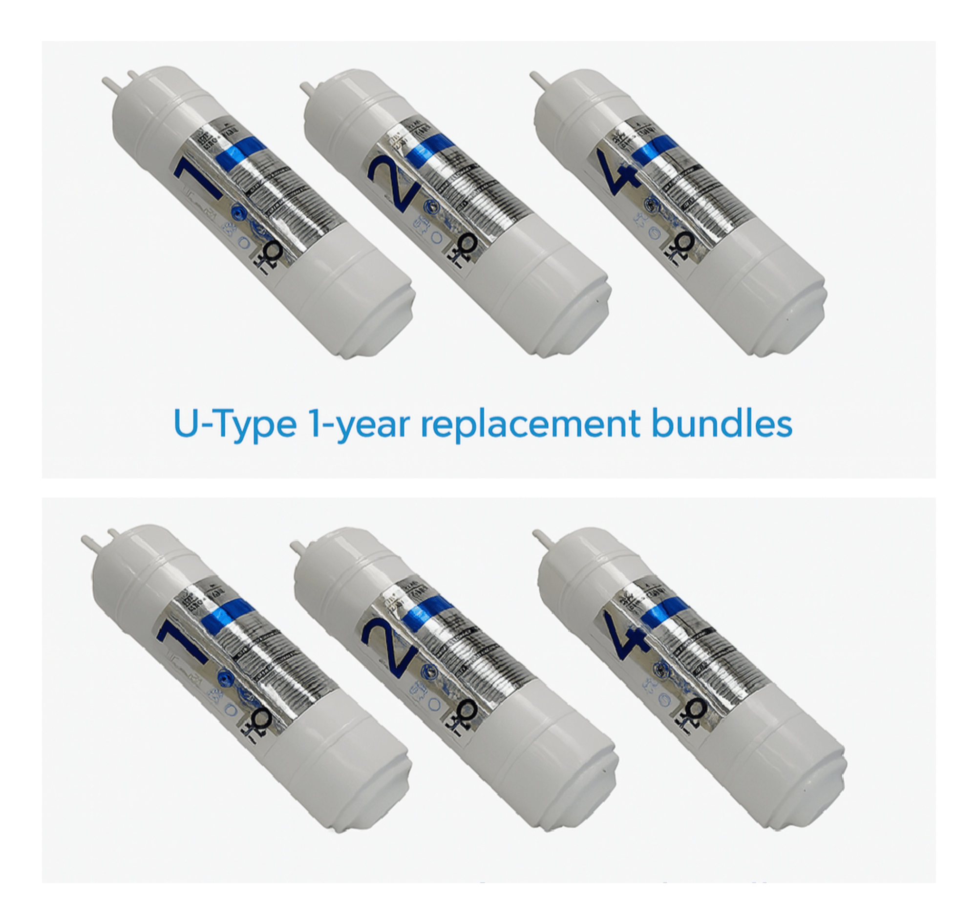 H2O U-Type Water Dispenser Replacement Filter Kit - 3 Stage Carbon ...