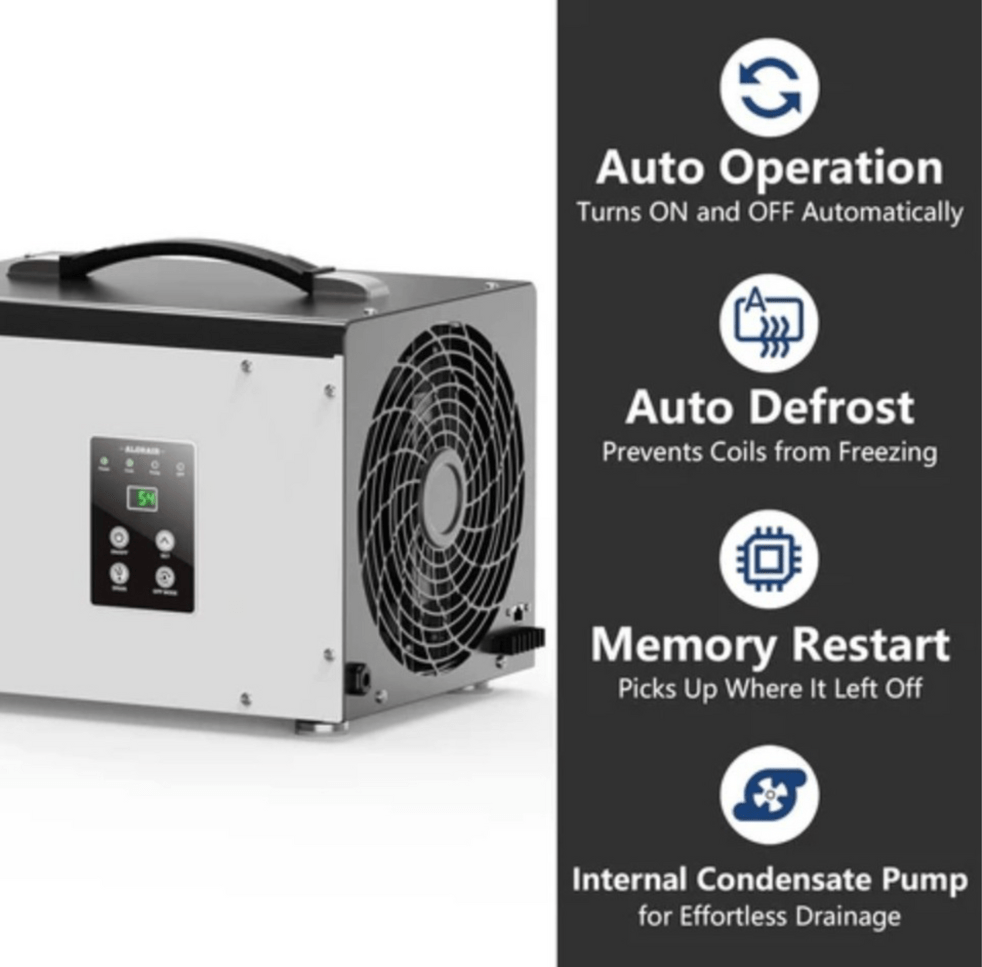 AlorAir Sentinel HD35P 70 Pint Dehumidifier with Drain Hose - Pure n Natural Systems
