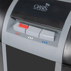 Electro-mechanical controls for dispensing water – Easy to use buttons located on front display panel.