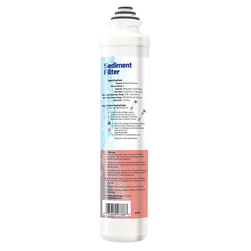 PURE Quick Connect Ultrafiltration or RO Water Purification Systems Replacement Sediment Filter - 41407001