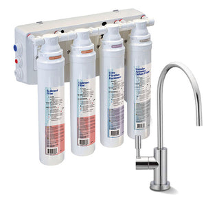 PURE QCUF Quick Connect 4-Stage Ultrafiltration Drinking Water Filter System with Designer Faucet
