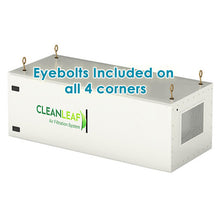 All CleanLeaf Commercial Air Cleaning Systems include Eyebolts on all 4 Corners.