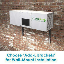 Choose the L-Bracket Installation Option to Wall-Mount your CleanLeaf Air Filtration Systems.