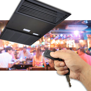 The PR10.0 Commercial Flushmount Smoke Eater (Black) is available with a Remote Control