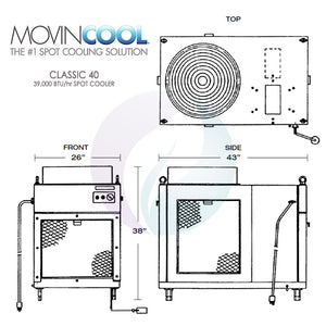 MovinCool Classic 40 - 39,000 BTU Portable Spot Cooler