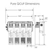 PURE QCUF Quick Connect 4-Stage Ultrafiltration Drinking Water Filter System Product Dimensions